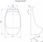 Автоматический писсуар, настенный, "КАСКАД"