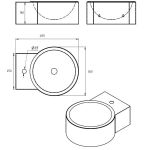 РНПК 002 Раковина настенная полукруглая РНПК 002